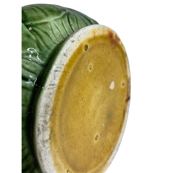 Antique Majolica Hummingbird Vase 8.5 Inch Cobalt Chips - Picture 8 of 11